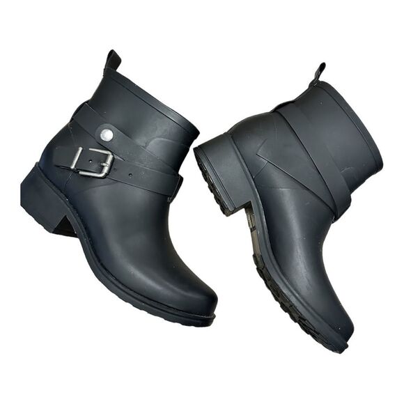 Lucky Brand rubber rain duck boots size 6 black - Picture 7 of 9